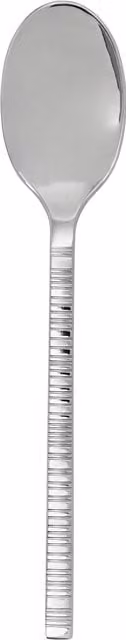 Orsina Sl Chess Dessert Spoon in Polished Silver Stainless Steel