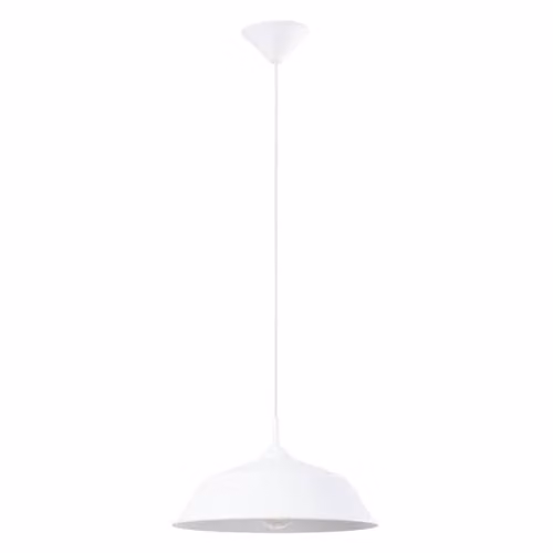 SOLLUX lighting Frika Pendant Light in White and Wood with E27 Socket – 1