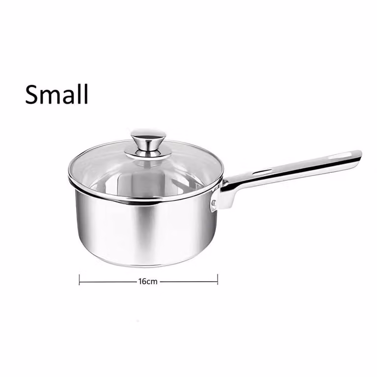 FLAVORA Stainless Steel Saucepan Set in Silver
