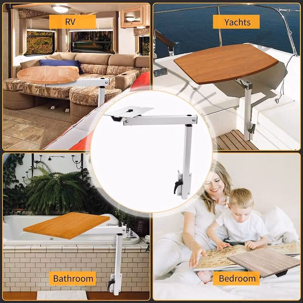 SPETLEK Swivel Adjustable Campervan Table Leg T5 T6 in Silver, W/D/H: 100 x 52 x 2.032 cm – 3