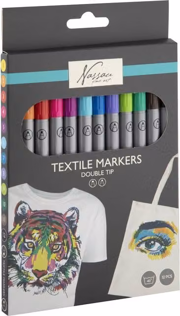 Totum Black Fabric Dual Ink Markers