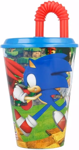Official Sonic Character Sports Tumbler with Straw, Blue
