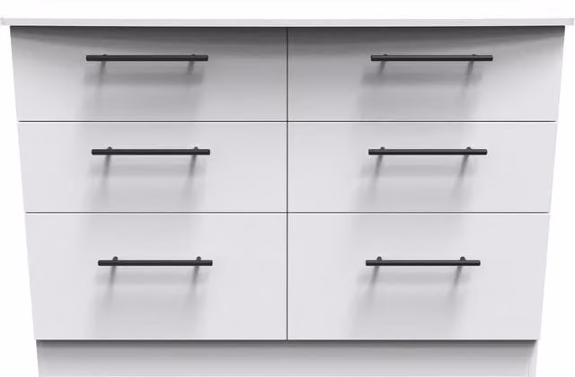 2 U Howard 6 Drawer Wide Chest in White