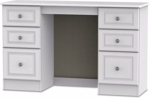 Welcome Pembroke White Ash Double Pedestal Dressing Table