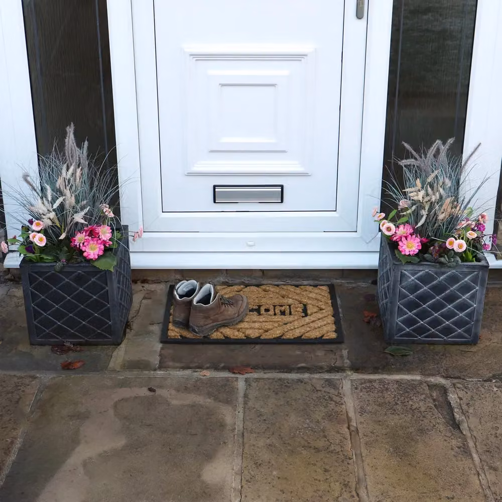 JVL Tuffscrape Coir and Rubber Backed Entrance Doormat, Brown, W: 40 cm, D: 60 cm – 5