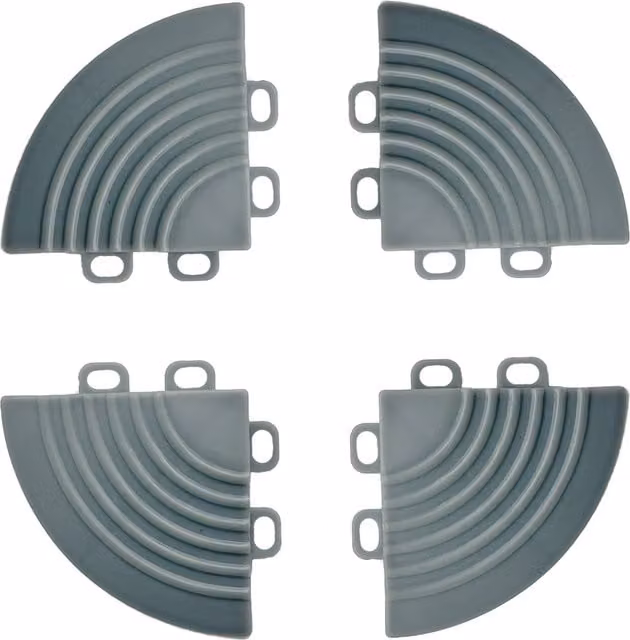 Nicoman Grey Corner Pieces for Garage Floor Tiles