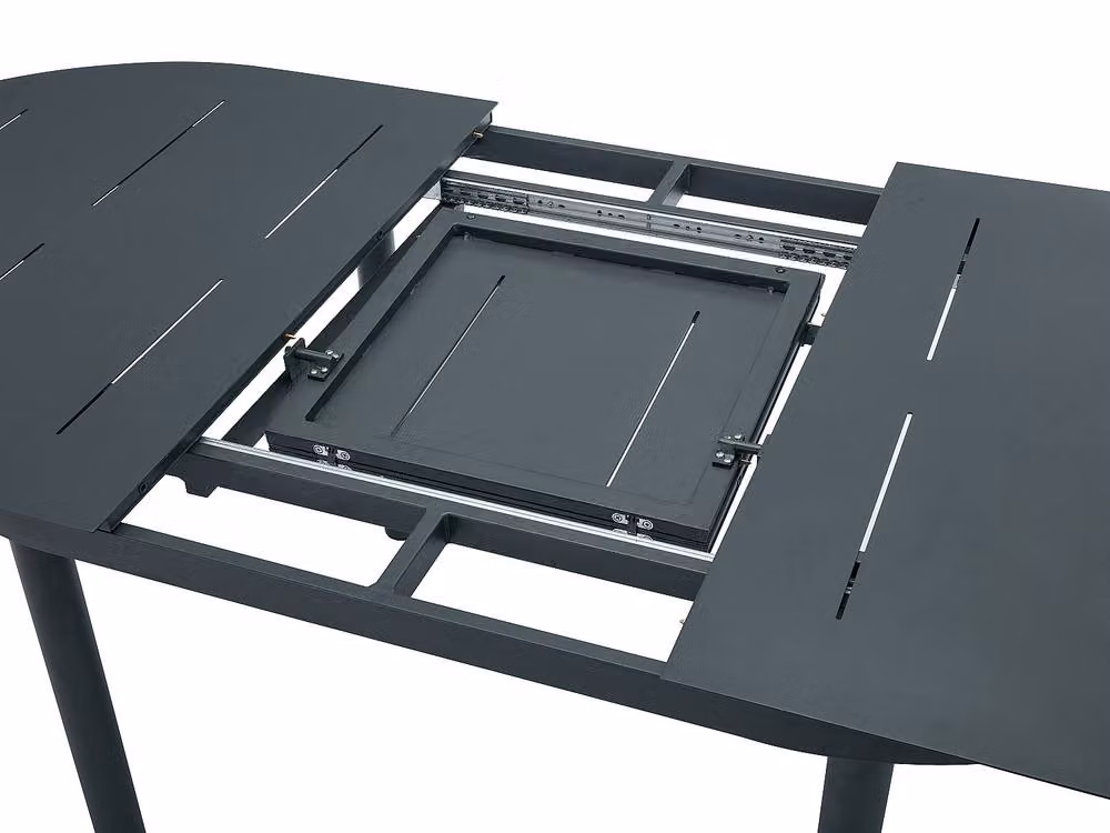 MYLIA Extendable Aluminium Garden Dining Table in Anthracite Grey – 4