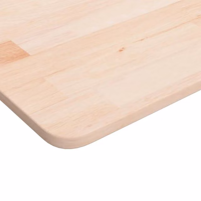 Berkfield Home Square Table Top, Untreated Solid Oak in Light Tan, W/D/H: 60 x 60 x 1.5 cm