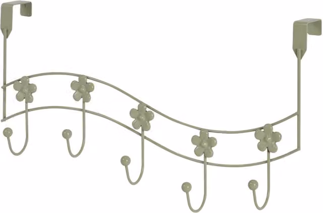 Showerdrape Metal Over Door Hanging Storage Hooks in Green, W/D/H: 38.5 x 30.5 x 10.5 cm – 1