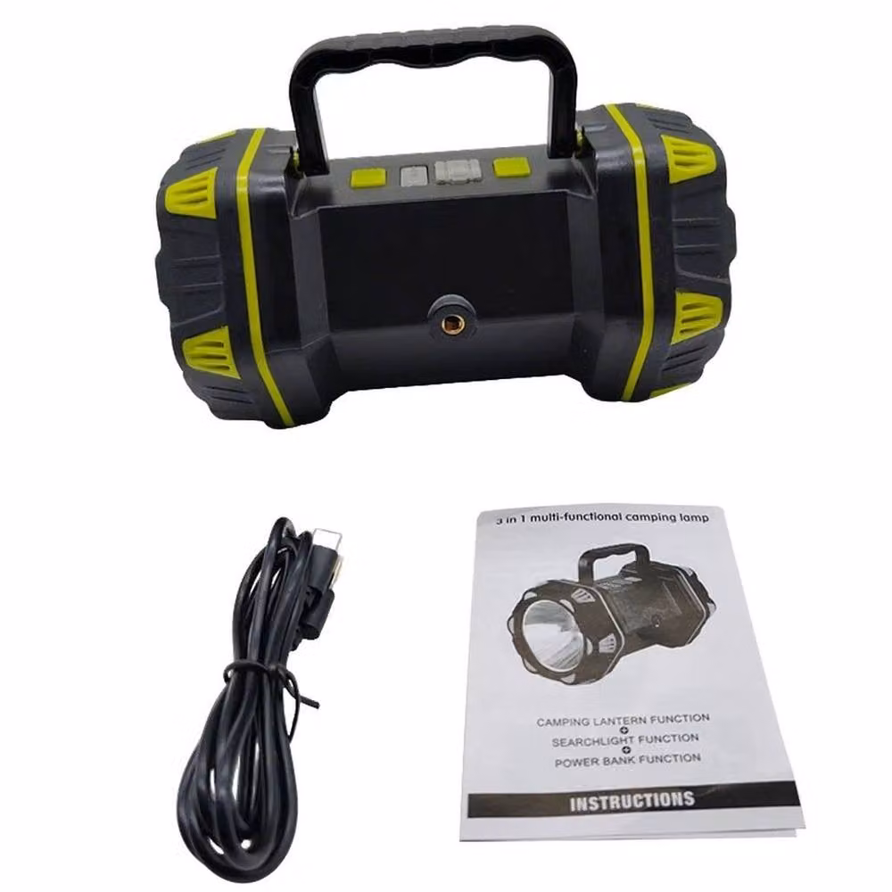 FLAVORA Rechargeable Super Bright LED Handheld Searchlight Work Torch in Black – 2