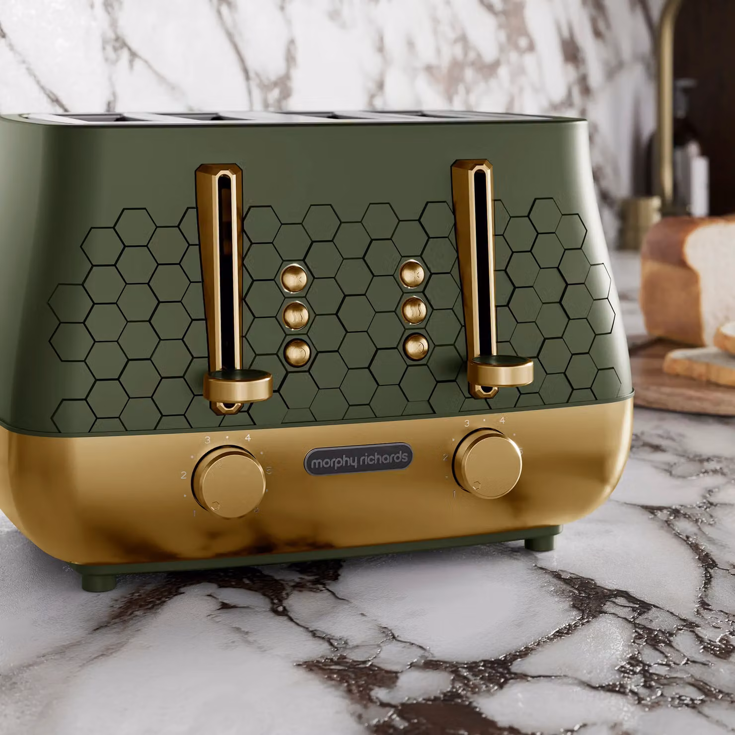 Morphy Richards Cassini 4-Slice Toaster in Green – 2