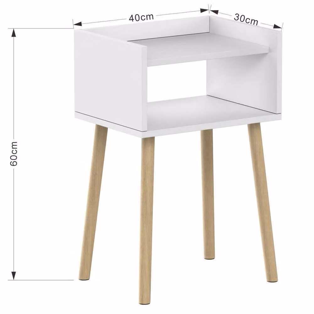 EONLION Modern White Wooden Bedside Table for your Bedroom – 2