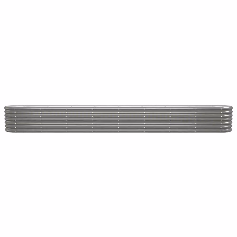 Berkfield Home Garden Grey Powder-coated Steel Raised Bed W/D/H: 332 x 40 x 36 cm – 3
