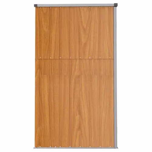 vidaXL Garden Tool Shed in Brown, Galvanised Steel, W/D/H: 225 x 89 x 161 cm – 4