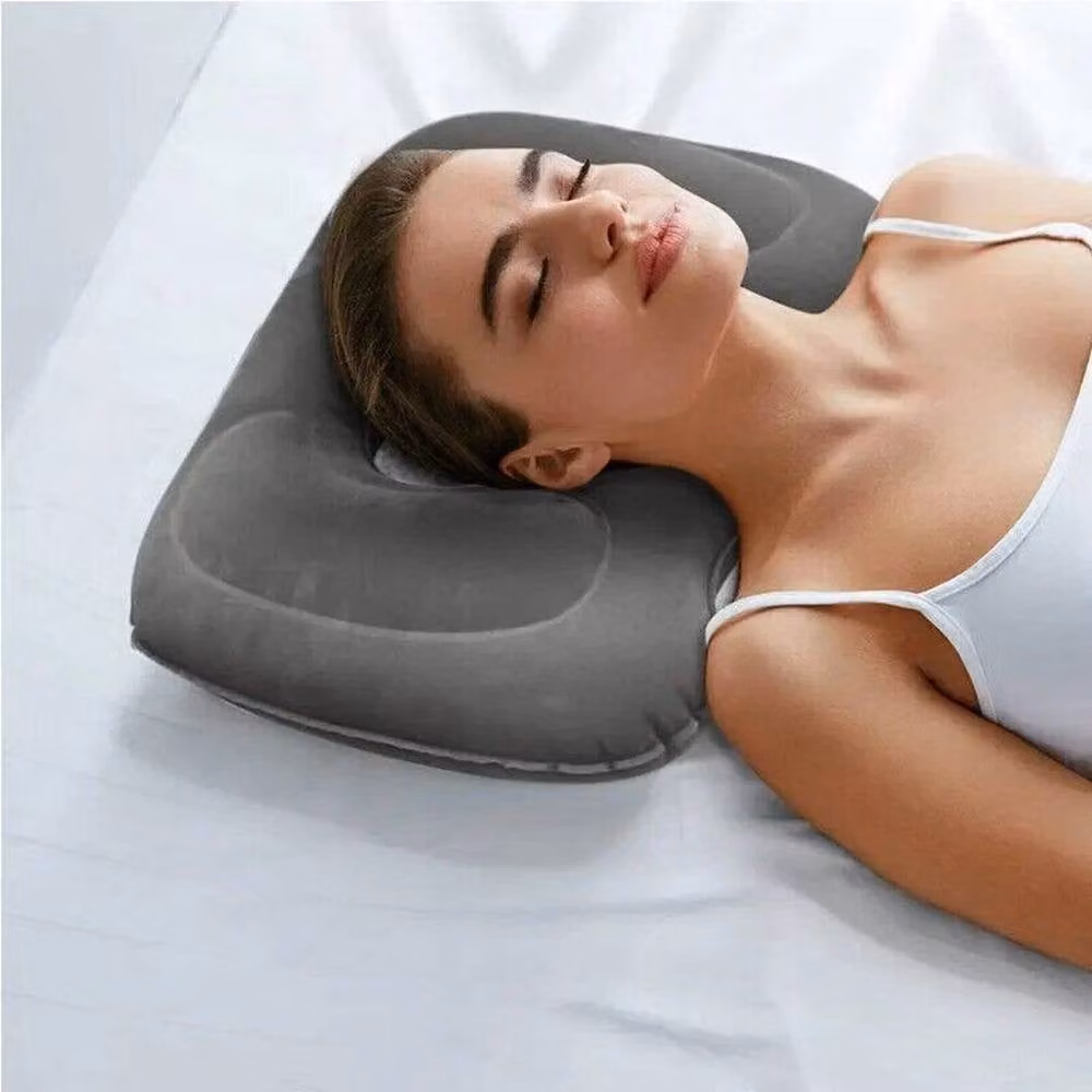 KORVIXA Inflatable Round Donut Ring Cushion in Grey, W: 100 cm x L: 190 cm – 3