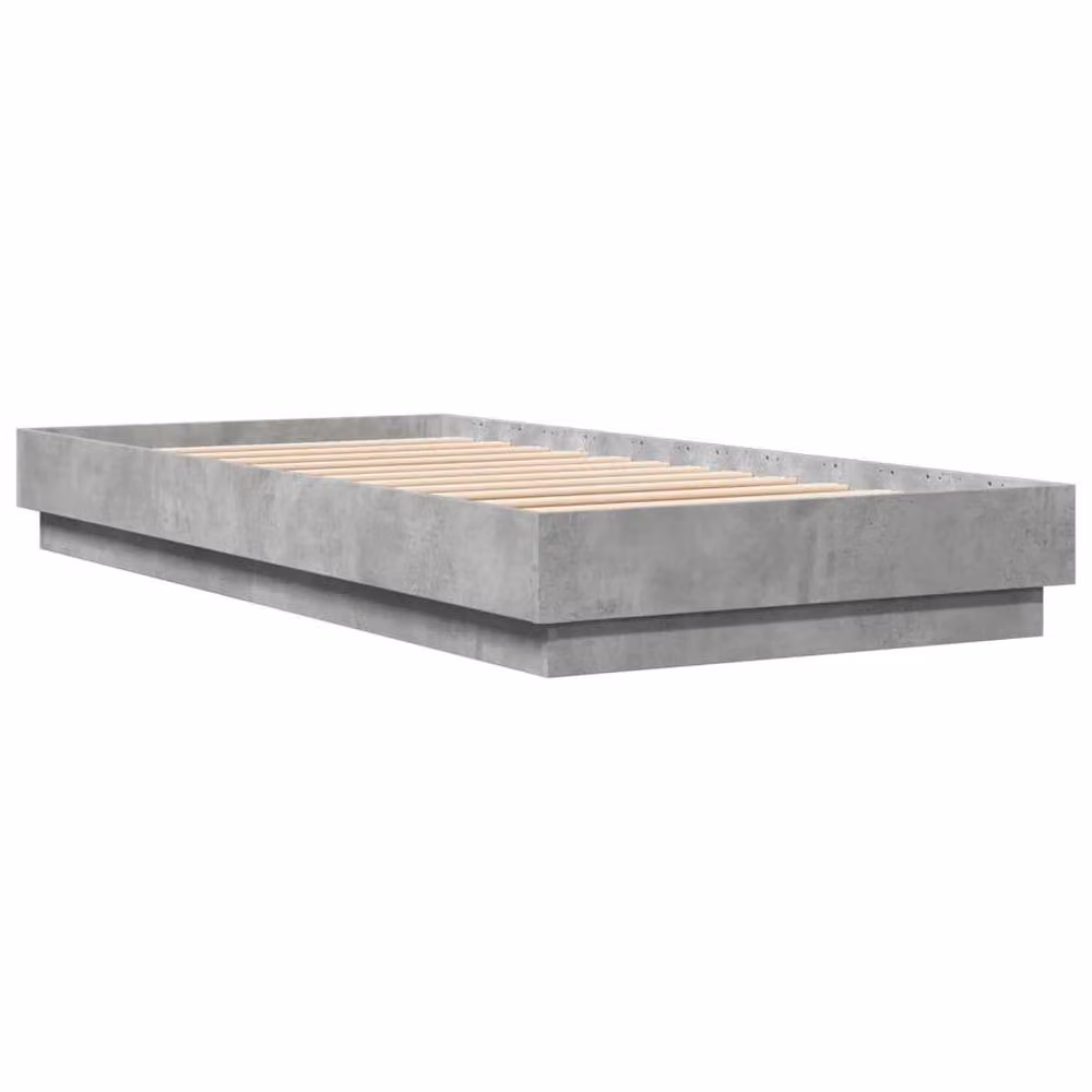 Berkfield Home Modern Bed Frame in Grey, W/D/H: 100 x 200 x 23 cm – 3