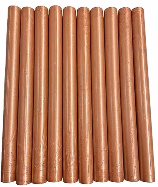 Syntego Pack of 10 Gold and Bronze Hot Melt Wax Sticks
