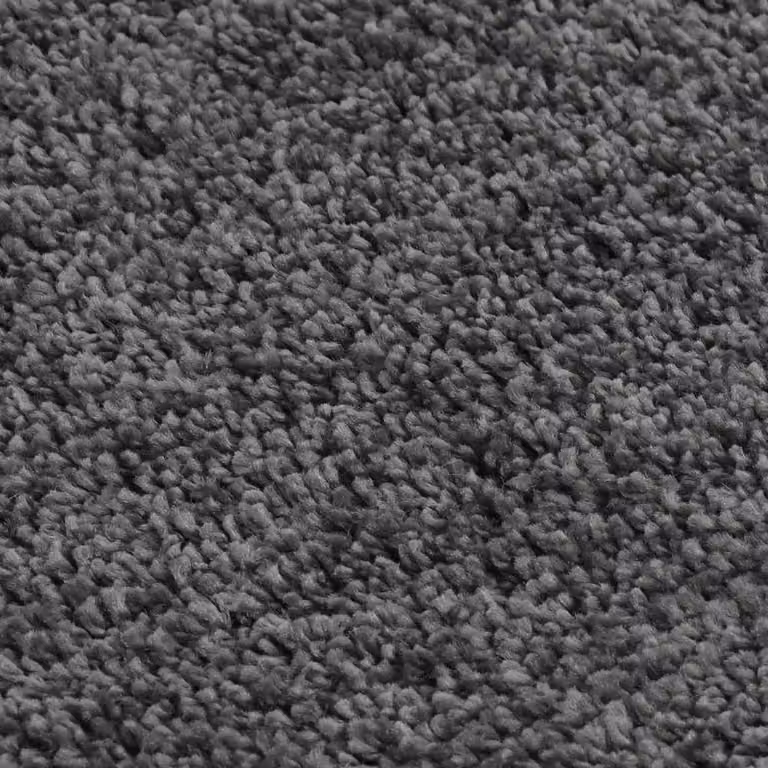 Berkfield Home Shaggy Rectangular Rug in Grey, W: 140 cm, D: 200 cm, Non-Slip and Washable