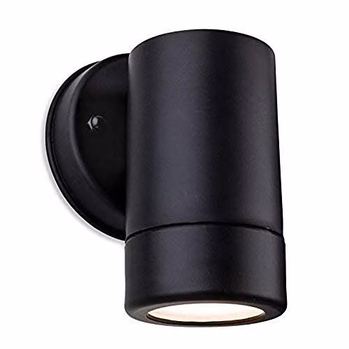 Netlighting Ravel Single Outdoor Wall Light, Black Resin, IP44, GU10 – 1