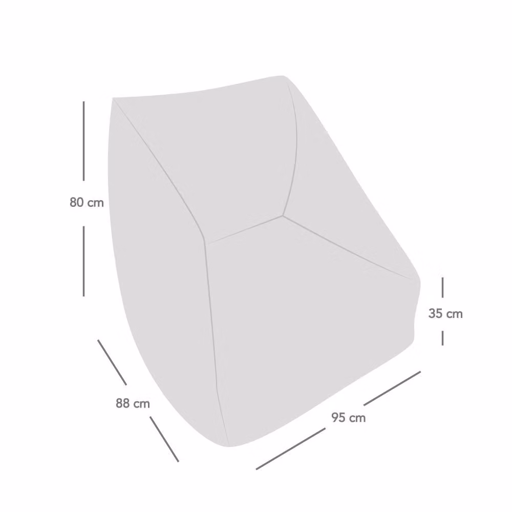 rucomfy Large Snuggle Bean Bag Chair for Adults in Ivory Jumbo Cord – 4