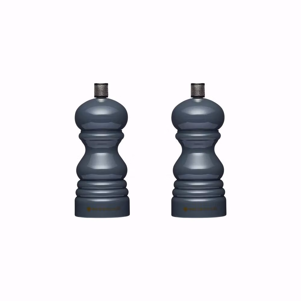 MasterClass Set of 2 Grey Ceramic Salt and Pepper Mills, Height: 12 cm – 2