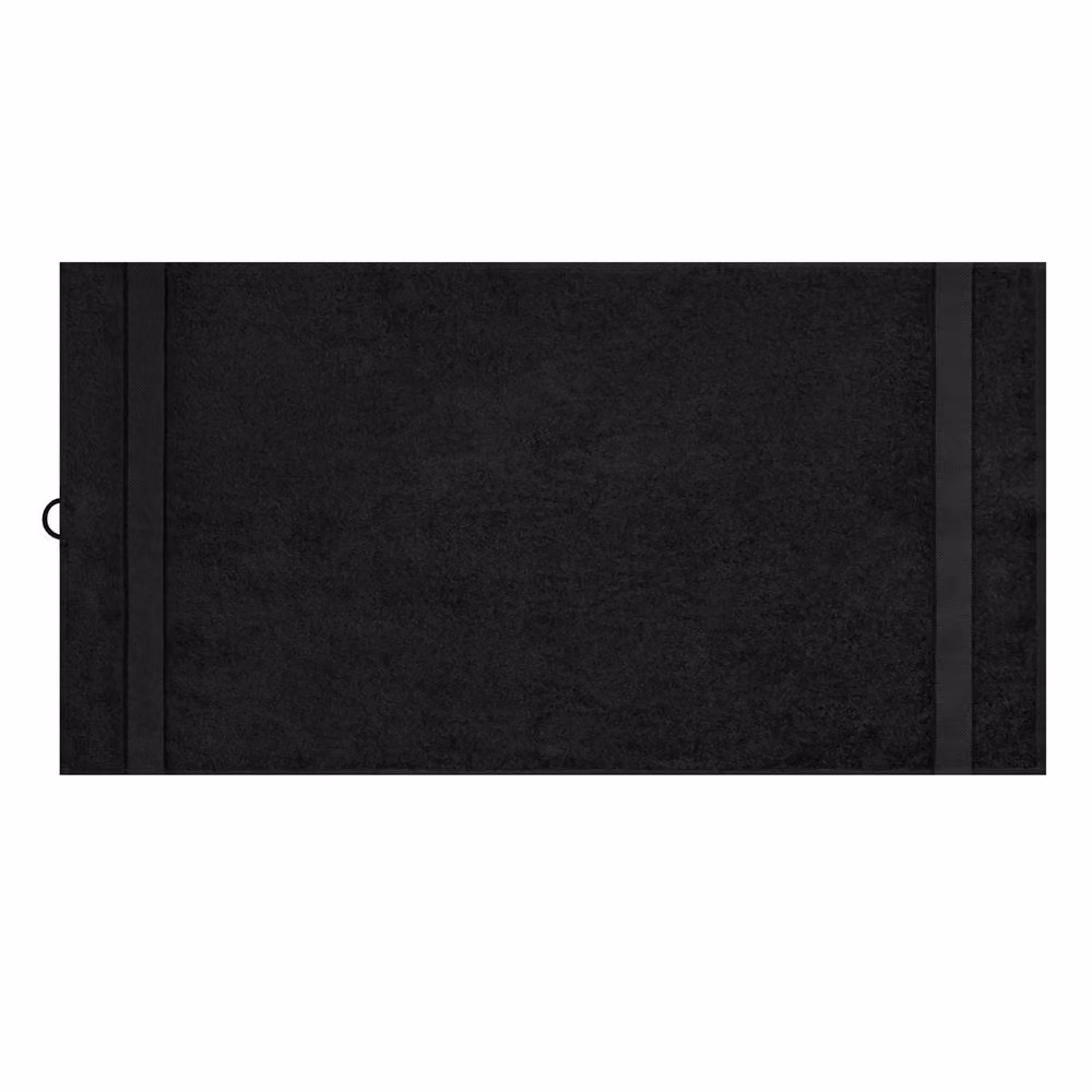 Myrtle Beach Black Fluffy Cotton Terrycloth Hand Towel with Hanging Loop – 2