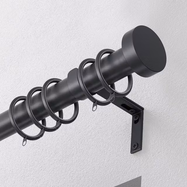 Terrys 28mm Metal Curtain Pole, Black