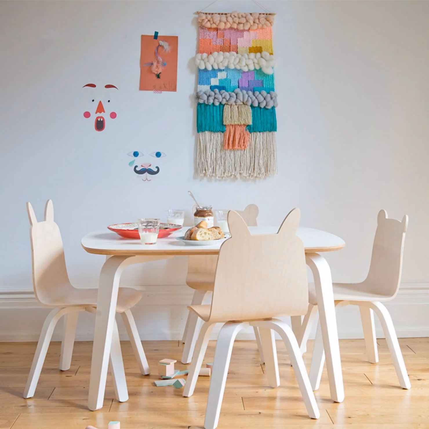 Oeuf NYC Bunny Play Chair Set of 2 in Birch and White – 2