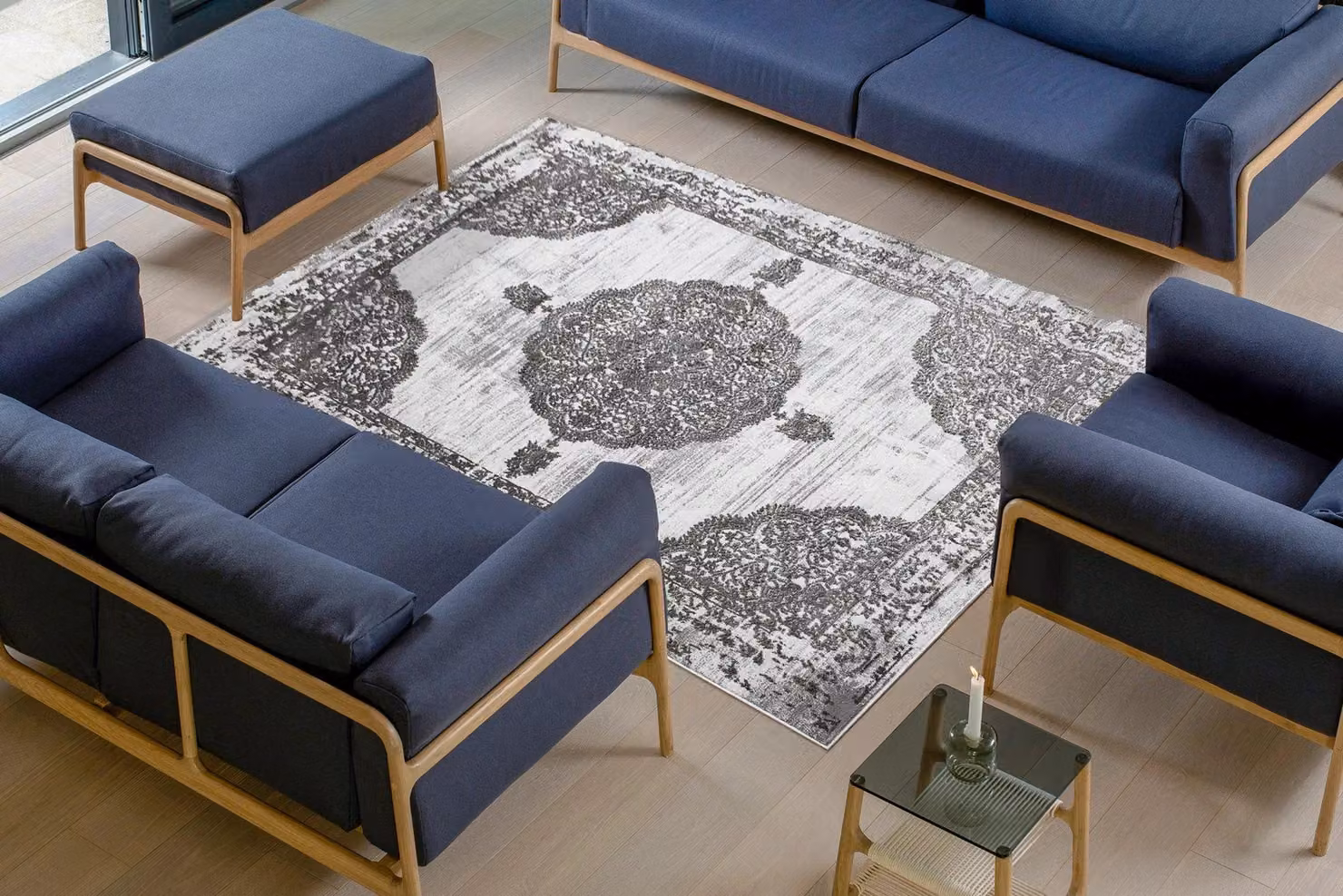 RugsX Lira Grey Oriental Rug, W/D: 160 x 220 cm – 3
