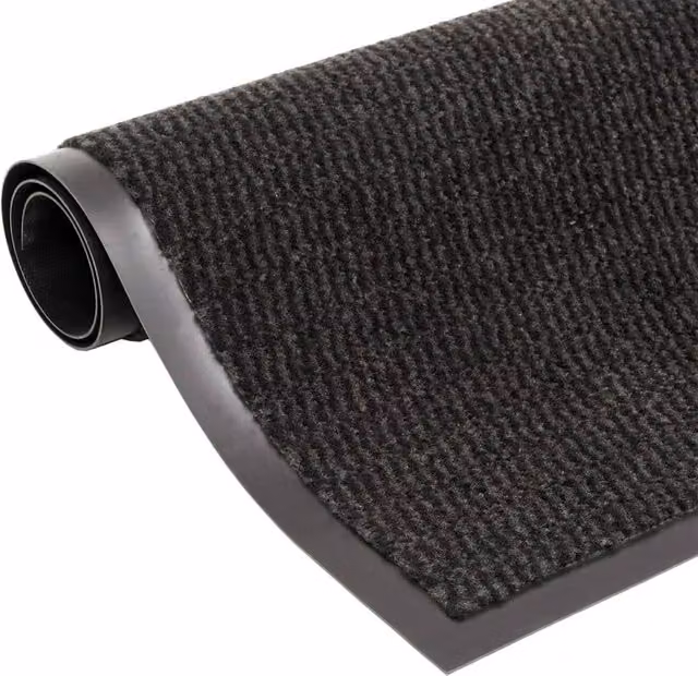 Berkfield Home Tufted Non-Slip Rectangular Doormat, Black, W: 60 cm, D: 150 cm