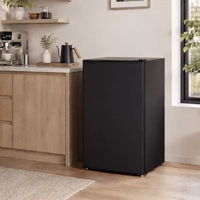 STILVORA Under Counter Fridge Freezer with Chiller Box, 91L, Black