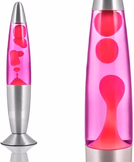 Almineez Magic 16 Inch Retro Lava Lamp with Pink Wax and Purple Liquid, Silver Aluminium and Glass Construction – 3