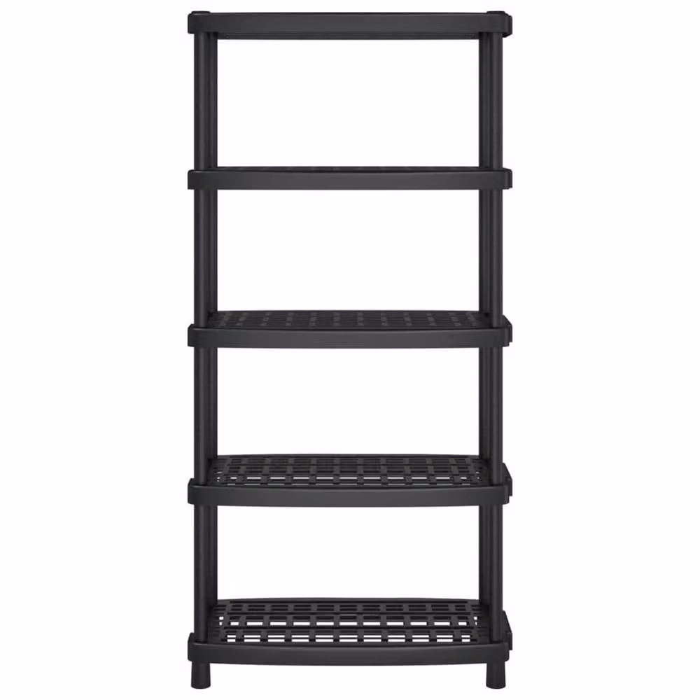Berkfield Home 5-Tier Freestanding Storage Shelf in Black, W/D/H: 93.5 x 45.5 x 194.5 cm – 3
