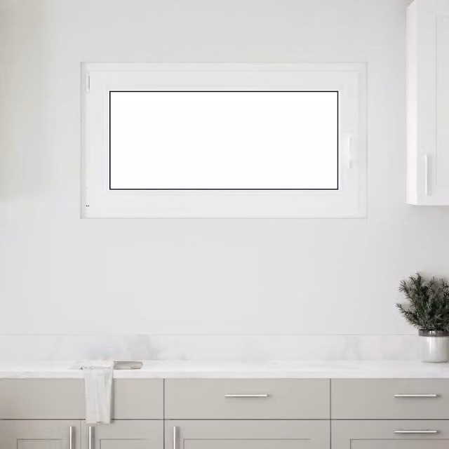 Berkfield Home RISOR Basement Tilt and Turn Window, White, W: 110 cm, H: 60 cm