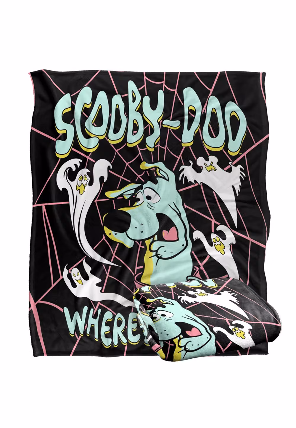 LOGOVISION Scooby Doo Spooky Ghosts Super Soft Fleece Throw Blanket, Multicolour, W/D/H: 152 x 127 x 1 cm – 2