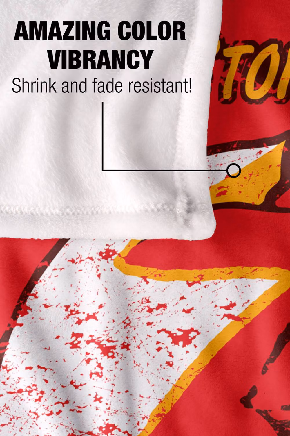 Warner Bros. DC Flash Flashbolt Super Soft Silky Touch Fluffy Throw Blanket, Extra Large, Red and Multicolour – 5