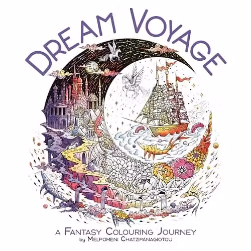 LOM ART Dream Voyage: A Fantasy Colouring Journey for Adults, Multicolour Paper Book