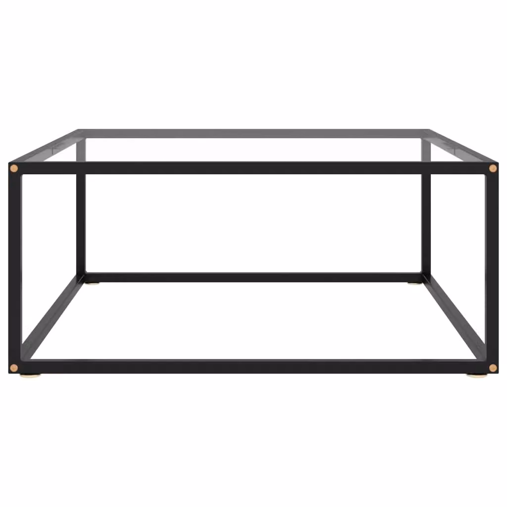 Berkfield Home Black Modern Square Coffee Table with Tempered Glass, W/D/H: 80 x 80 x 35 cm – 2