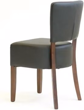 netfurniture Tompy Black Faux Leather Padded Dining Chair