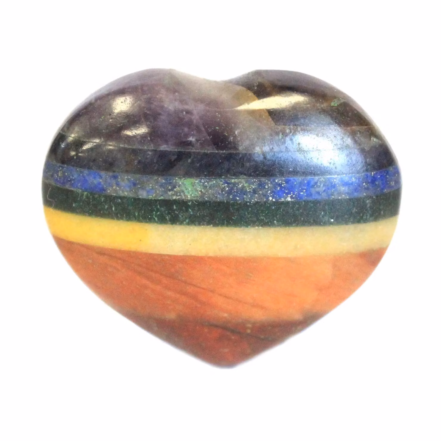 KDMD Multicolour Chakra Heart Stones, 45-60mm – 2