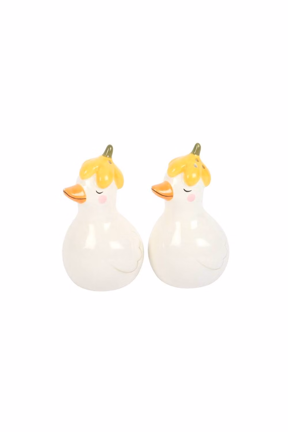 KDMD Daisy and Duck Ceramic Salt and Pepper Shakers in White – 2