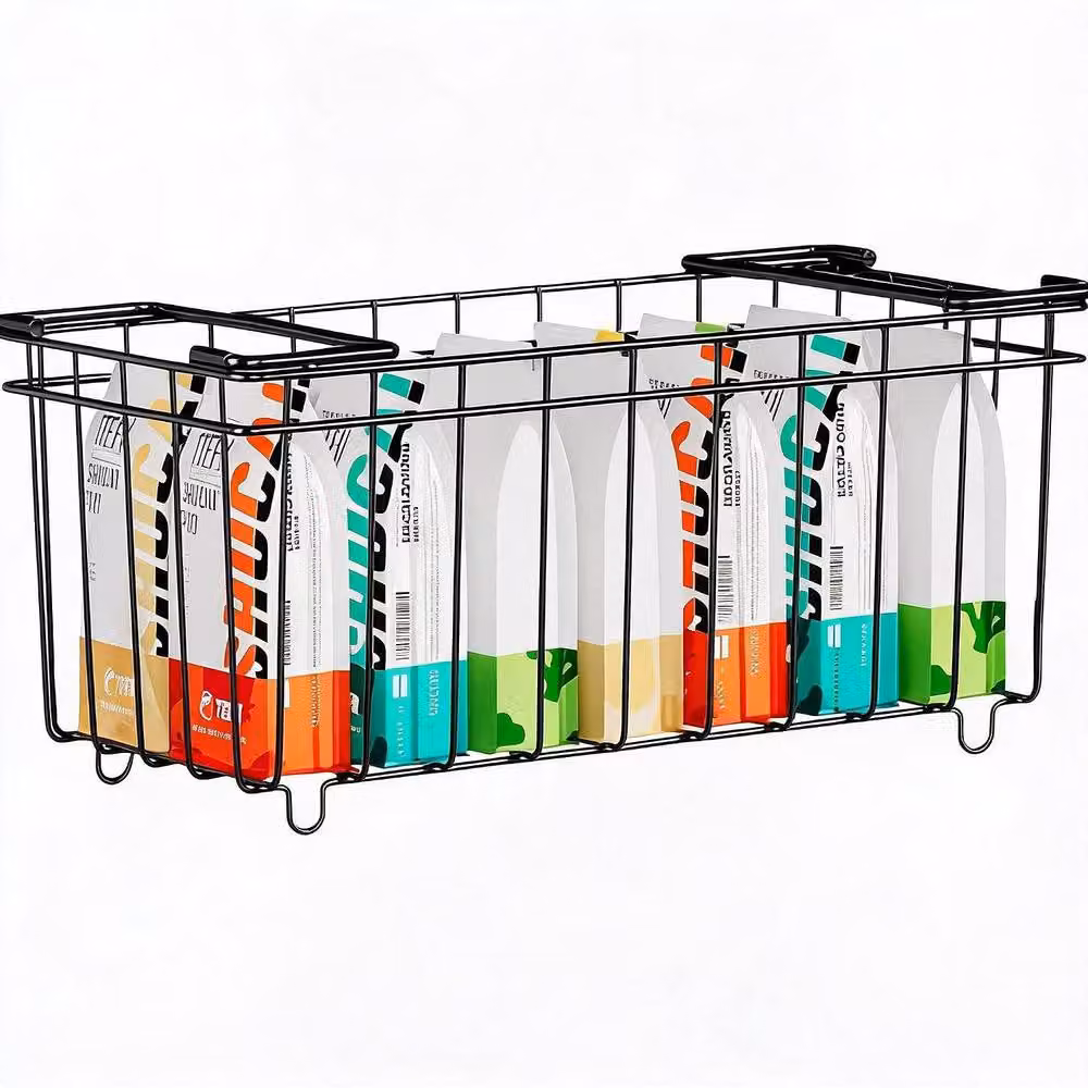 London Boutique 6-Piece Foldable Refrigerator and Chest Freezer Storage Bins with Handles, Black – 2