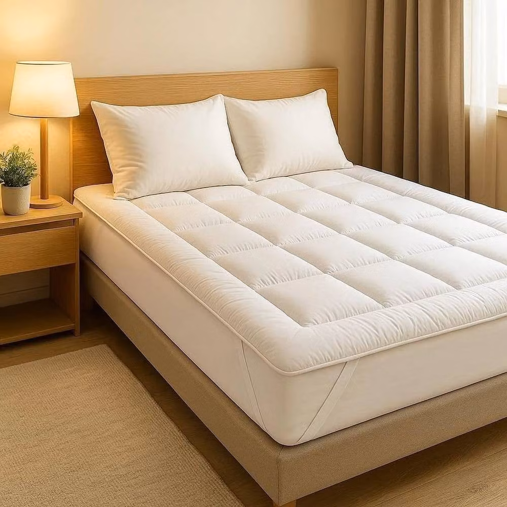 PAWNORA Super King Size Luxury Soft Microfiber Hotel Mattress Topper, 10cm, White – 2