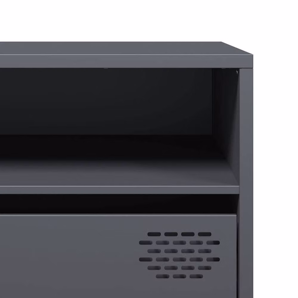 Berkfield Home TV Cabinet in Anthracite Matt Metal, W/D/H: 202 x 39 x 43.5 cm – 6
