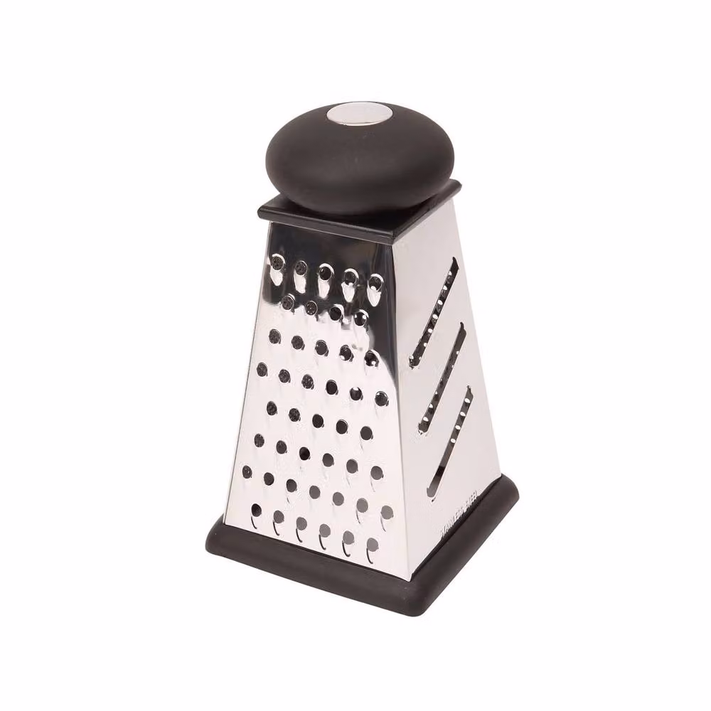 Dexam Ergo Grip Four-Sided Rectangular Box Grater in Silver and Multicolour, 21 cm – 2
