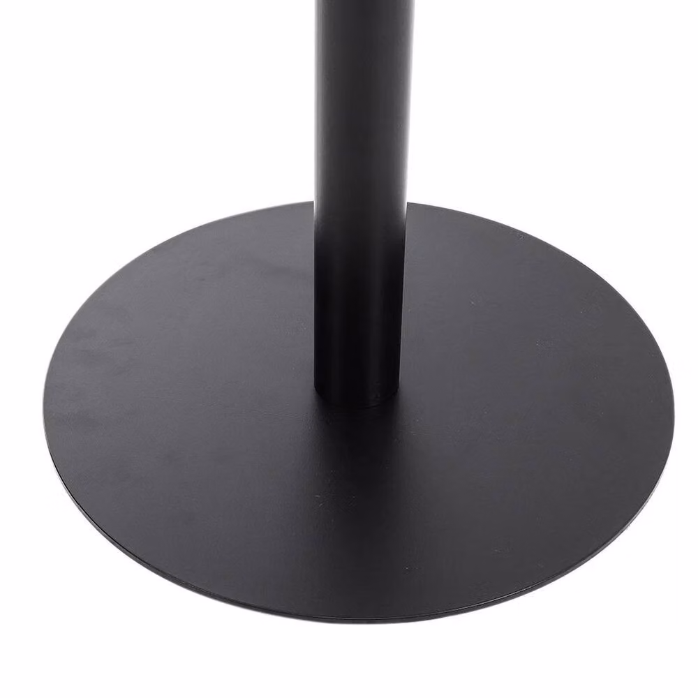KORVIXA Single Pedestal Table Leg Support Stand in Black, H 75.0 cm x W 44.5 cm x D 100.0 cm – 3
