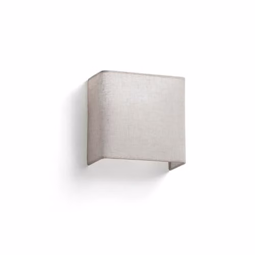 Netlighting Otton Square Fabric Wall Lamp in White and Gold/Brass