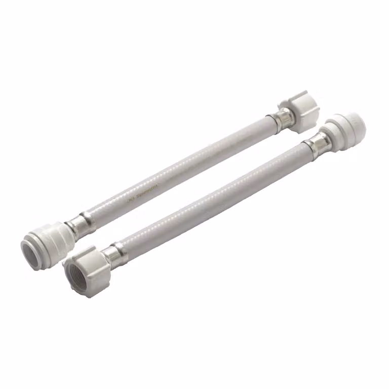 John Guest White PVC Hose Pack of 2, Length: 300 mm, Diameter: 22 mm x 3/4 inch
