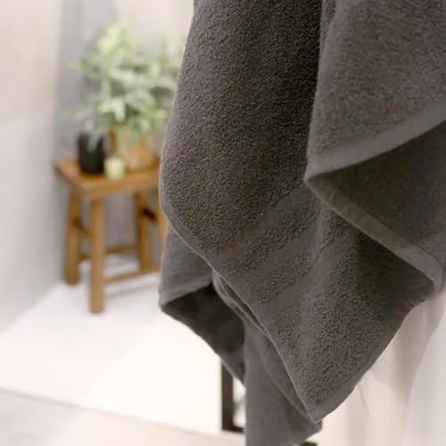 Nicola Spring Cotton Bath Sheets, Pack of 2, Anthracite Grey, W: 160 cm, H: 90 cm – 4