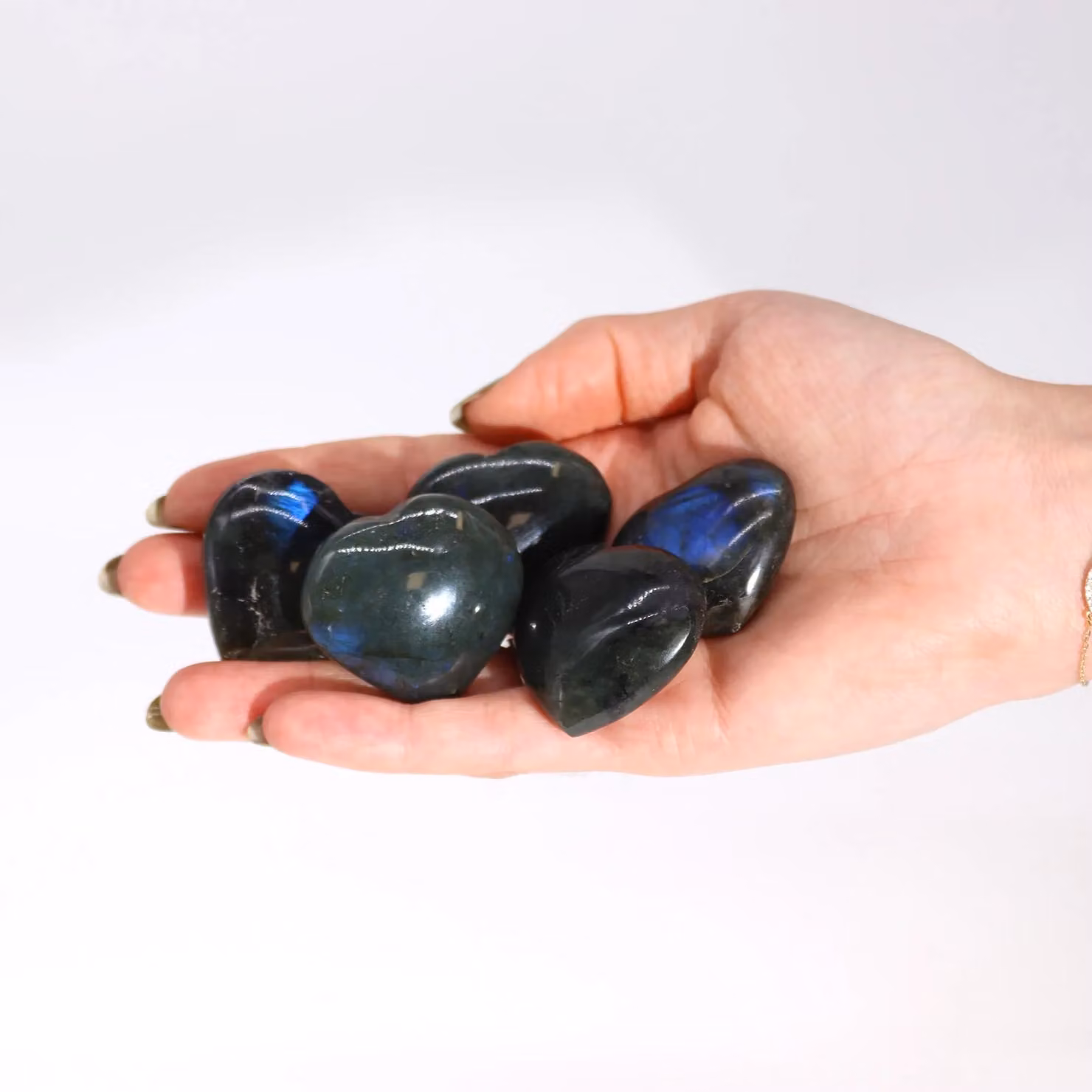 KDMD Madagascar Labradorite Blue Heart Stone, 25g – 2